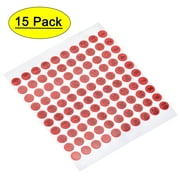 Uxcell Round Number Stickers 0.39'' Dia Number 1-100 Coated Paper Label 15 Sheets, Black Word/Red Background