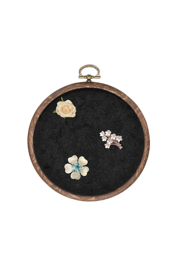 Round Pin Display Board Velvet Wall Hanging Brooch Jewelry Display Stand Storage Holder Jewelry Black