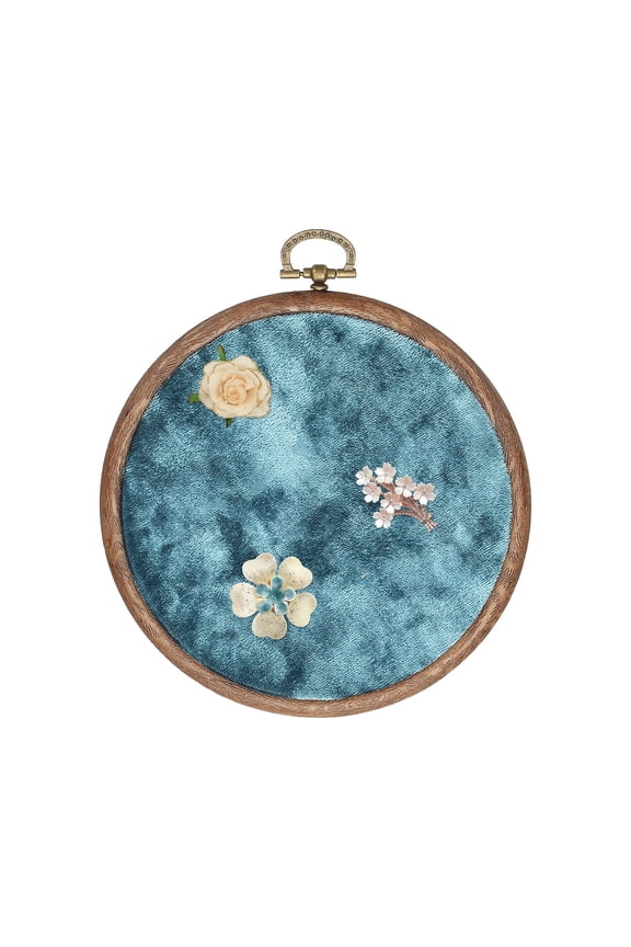 Round Pin Display Board Velvet Wall Hanging Brooch Jewelry Display Stand Storage Holder Jewelry Porous Blue