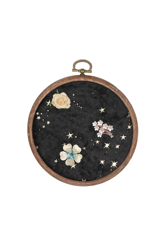 Round Pin Display Board Velvet Wall Hanging Brooch Jewelry Display Stand Storage Holder Jewelry Star Moon Black