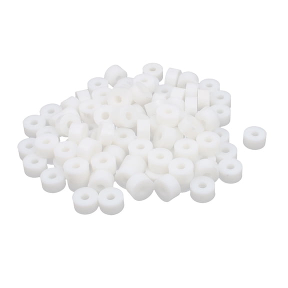 Uxcell Round Plastic Column Standoff Support Spacer Washer White 15x8mm 100pcs