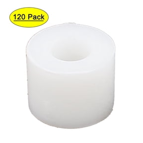 Uxcell Round Plastic Column Standoff Support Spacer Washer White 9x11mm 120pcs