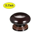 thumbnail image 1 of Uxcell Round Pull Knob Handle 34mm Dia. Dark Brown 10Pack, 1 of 5