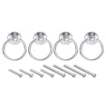 thumbnail image 1 of Uxcell Round Ring Pulls, 4Pcs Drawers Knobs Bright Chrome Circle Drawer Handles Single Hole for Dresser Cupboard, 1 of 6