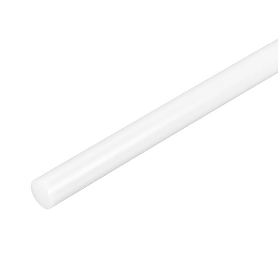 Uxcell Round Rod 5/16" Dia 20" Length White (POM) Polyoxymethylene Rods Engineering Plastic Round Bar(7mm) Plastic White