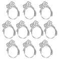 thumbnail image 1 of Uxcell Round Rotation Alloy Open Back Bezel Pendants DIY Hollow Resin Frame, Silver Tone 10 Pack, 1 of 5