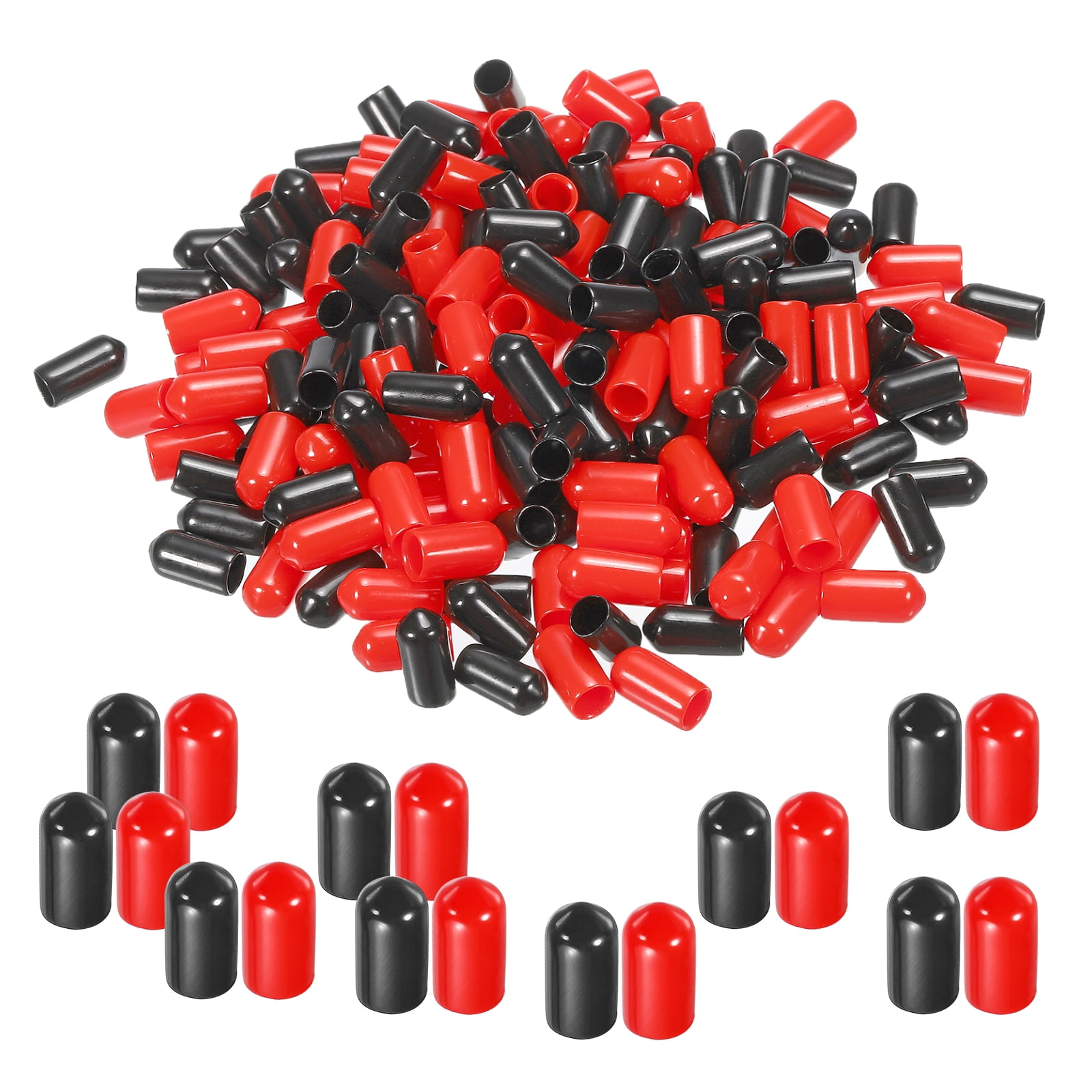 Uxcell Round Rubber End Cap, Bolt Cover Caps Flexible Screw Thread ...
