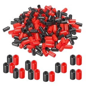 Uxcell Round Rubber End Cap, Bolt Cover Caps Flexible Screw Thread Protectors for Metal Tubing Rod Bolts 6.5mm