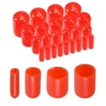 thumbnail image 1 of Uxcell Round Rubber End Caps Vinyl Cover Screw Thread Protectors Assortment Kit Red, 1 of 5