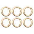 thumbnail image 1 of Uxcell Round Shaped Spring Snap Keychain Clip, 6 Pcs Metal Trigger Keychain Hook for Purses Wallet Belts Hardware Light Gold 25 mm, 1 of 7