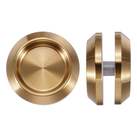 Uxcell Round Sliding Glass Door Handle 304 Stainless Steel Back-to-Back Rose Gold 2.3"