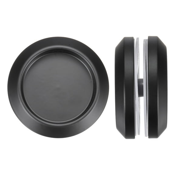 Uxcell Round Sliding Glass Door Handle 304 Stainless Steel Back-to-Back Black 2.7"