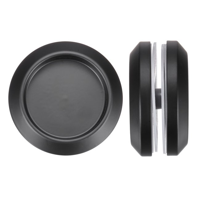 Uxcell Round Sliding Glass Door Handle 304 Stainless Steel Back-to-Back Black 2.7"