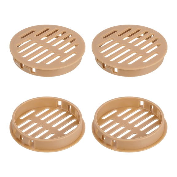 Uxcell Round Soffit Vents 2 inch, 4Pcs Orange Plastic 60mm Soffit Vent Cover