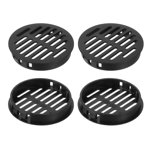 Uxcell Round Soffit Vents 2 inch, 8Pcs Black Plastic 60mm Soffit Vent Cover