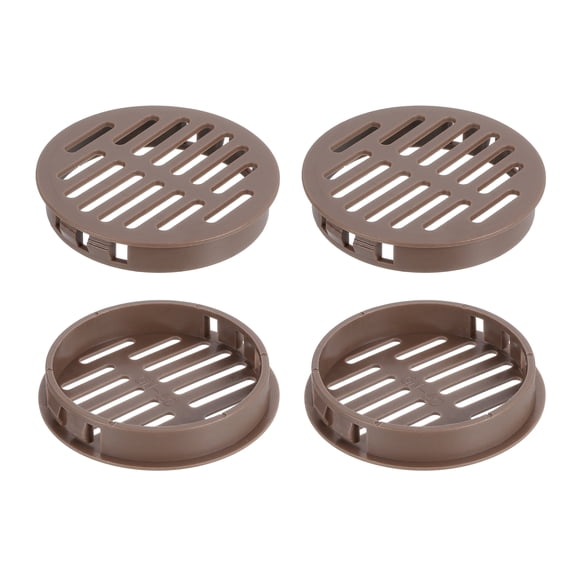 Uxcell Round Soffit Vents 2 inch, 8Pcs Brown Plastic 60mm Soffit Vent Cover