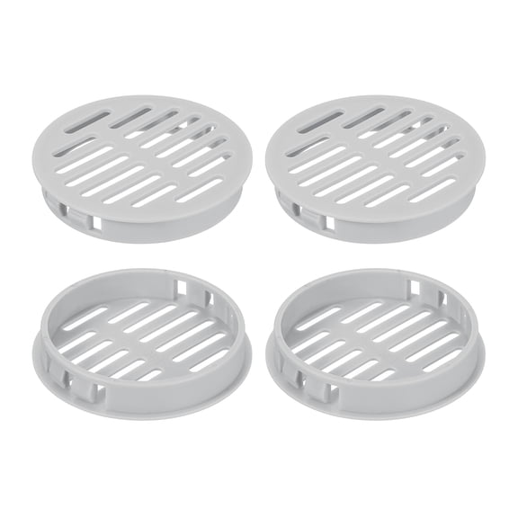 Uxcell Round Soffit Vents 2 inch, 8Pcs Light Grey Plastic 60mm Soffit Vent Cover