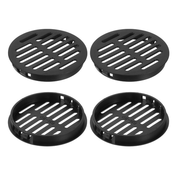 Uxcell Round Soffit Vents 3 inch, 4Pcs Black Plastic 80mm Soffit Vent Cover
