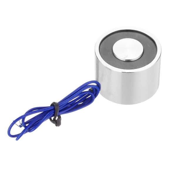 Round Solenoid Electromagnet DC 12V 150N 33LB/15Kg Electric Magnet Electric Lifting Magnet for Automation Equipment