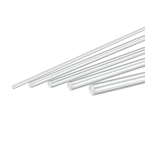 Uxcell Round Solid Aluminum Rod 2,3,4,5,6mm Dia.300mm Length Lathe Bar Stock for DIY 1set