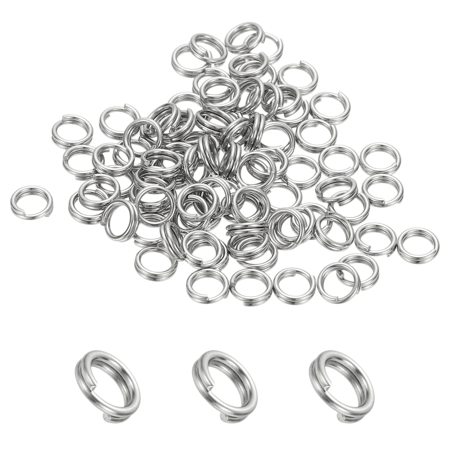 Split Ring Key Pump Uxcell Round Split Ring, Small Split Rings with Double Loops Metal ...