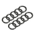 thumbnail image 1 of Uxcell Round Spring O Rings, 10Pcs 0.9 Inch OD Trigger Buckle Snap Clips for Bags, Purses, Keyrings, Black, 1 of 7