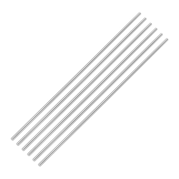 Uxcell Round Steel Rod, 1.9mm x 200mm HSS Lathe Bar Stock Tool Metal Dowel Solid Smooth Rods for Shaft Gear Drill Lathes Industry Metal Working DIY Craft Models Tool, 6 Pcs
