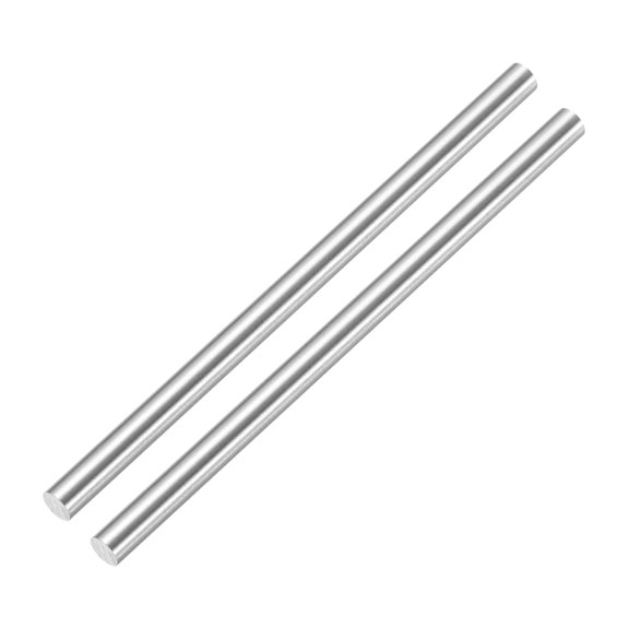 Uxcell Round Steel Rod, 4.8mm x 200mm HSS Lathe Bar Stock Tool Metal Dowel Solid Smooth Rods for Shaft Gear Drill Lathes Industry Metal Working DIY Craft Models Tool, 2 Pcs