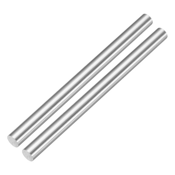 Uxcell Round Steel Rod, 6.9mm x 200mm HSS Lathe Bar Stock Tool Metal Dowel Solid Smooth Rods for Shaft Gear Drill Lathes Industry Metal Working DIY Craft Models Tool, 2 Pcs