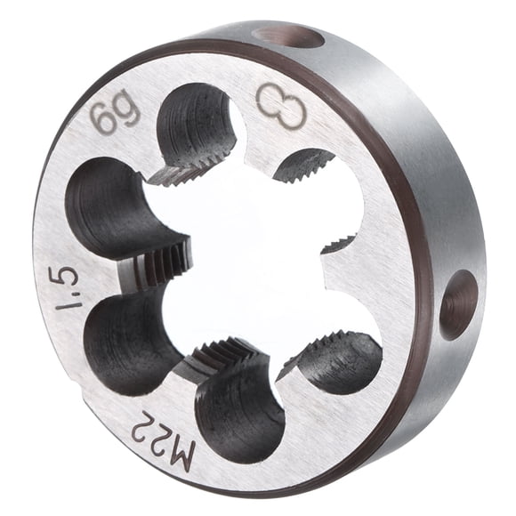 Uxcell Round Threading Die M22 x 1.5 Metric Thread Right Hand Screw Cutting Fixed Dies, Alloy Tool Steel Tapping Repair Tool