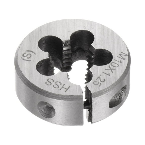 Uxcell Round Threading Dies Metric M10 x 1.25 Thread Adjustable High Speed Steel Screw Cutting Die