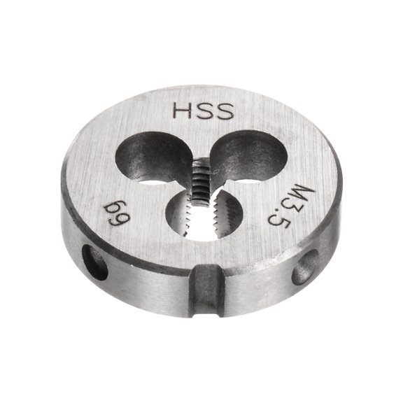 Uxcell Round Threading Dies Metric M3.5 x 0.6 Thread High Speed Steel Screw Cutting Die