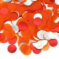 thumbnail image 1 of Uxcell Round Tissue Paper Confetti 15 Inch, Table Wedding Confetti Circle Dots(1.76 oz),Orange/Black/Red, 1 of 5