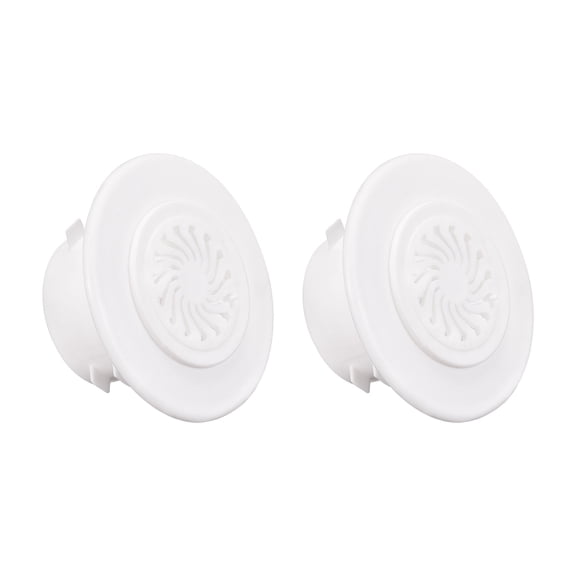 Uxcell Round Vent Cover, ABS Plastic Adjustable Air Vent Cover White for 4"  4.3" Dia Hole 2 Pack