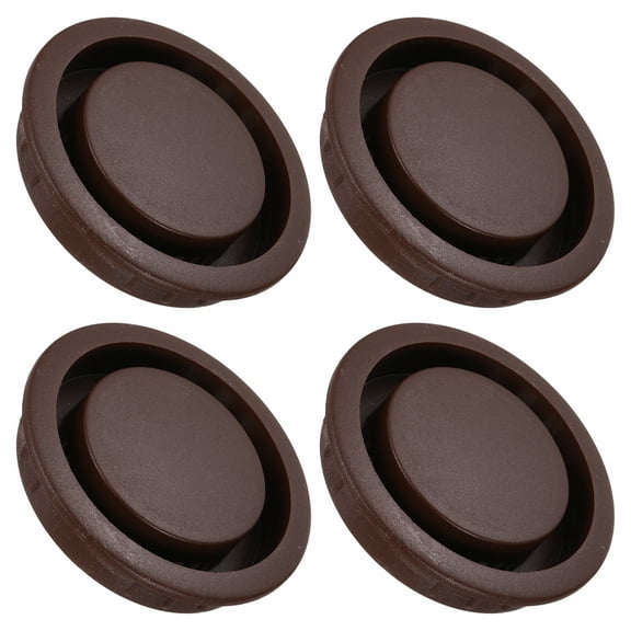 Uxcell Round Vent Cover, Soffit Air Vent Floor Air Vents Ventilation Hole for Home Ceiling Wall Duct Cabinet Closet Wardrobes Brown