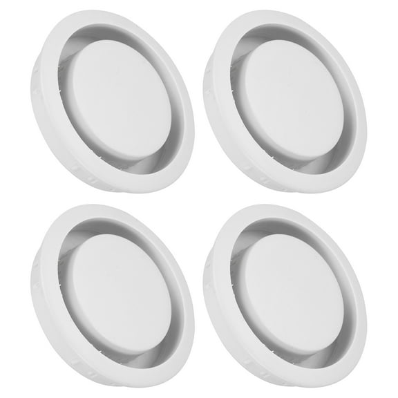 Uxcell Round Vent Cover, Soffit Air Vent Floor Air Vents Ventilation Hole for Home Ceiling Wall Duct Cabinet Closet Wardrobes White