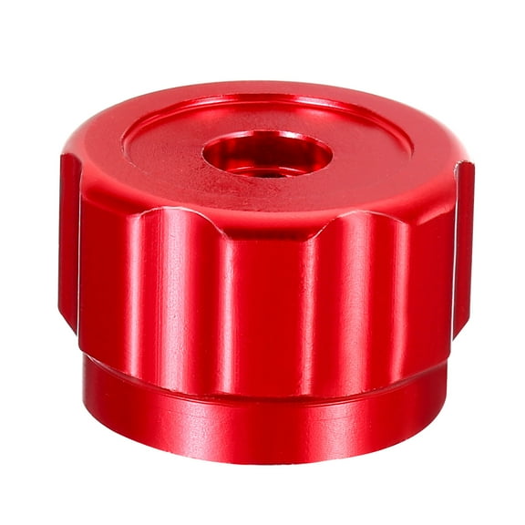 Uxcell Round Wheel Handle Faucet Handles Manifold Gauges Knob Square Broach Handwheel Replacement Aluminum Alloy Red