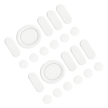 Uxcell Rounded Curved Edges Mouse Feet Skates 0.6mm w Cleaning Paper for G304 Gaming Mouse White 11Pcs/2 Set