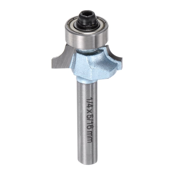 Uxcell Roundover Router Bit 1/4 Shank 5/32" Radius Tungsten Steel Tip Light Blue