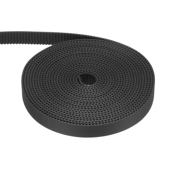 Uxcell Rubber 2GT Timing Belt 10x2000mm 2mm Pitch 2mm Thick Black Open Loop Pulley Timing Belt for 3D Printer