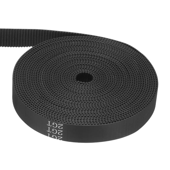 Uxcell Rubber 2GT Timing Belt 15x5000mm 2mm Pitch 2mm Thick Black Open Loop Pulley Timing Belt for 3D Printer