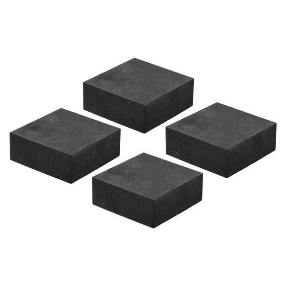 Uxcell Square Vibration Isolation Mats 1.97 " x 1.97 " x 0.8", Black 4Pcs