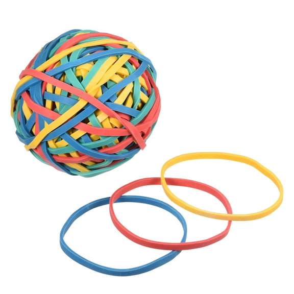 Uxcell Rubber Band Ball Elastic Stretchable Colorful Rubber Band 2inch Dia for Document Organize, Home Office 2 Pack