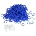 thumbnail image 1 of Uxcell Rubber Band Blue Stretchable Rubber Elastic Band 0.5inch Dia with S-Clips for Home Office, Pack of 1200, 1 of 5