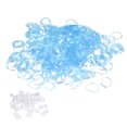 thumbnail image 1 of Uxcell Rubber Band Light Blue Stretchable Rubber Elastic Band 0.55inch Dia with S-Clips for Home Office, 600 Pack, 1 of 5