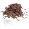 thumbnail image 1 of Uxcell Rubber Band, Rubber Elastic Band with Clips for Home Office Brown 600Pcs, 1 of 5