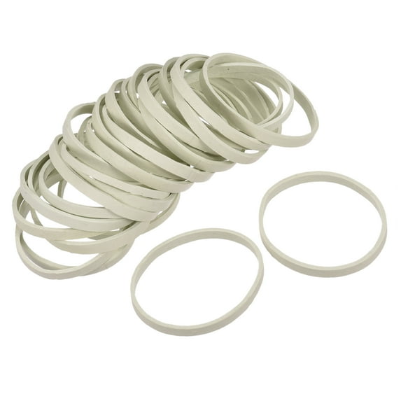 Uxcell Rubber Band White Stretchable Rubber Elastic Band 1.65inch Dia for Home Office Pack of 120