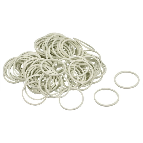 Uxcell Rubber Band White Stretchable Rubber Elastic Band 1inch Dia for Home Office Pack of 500