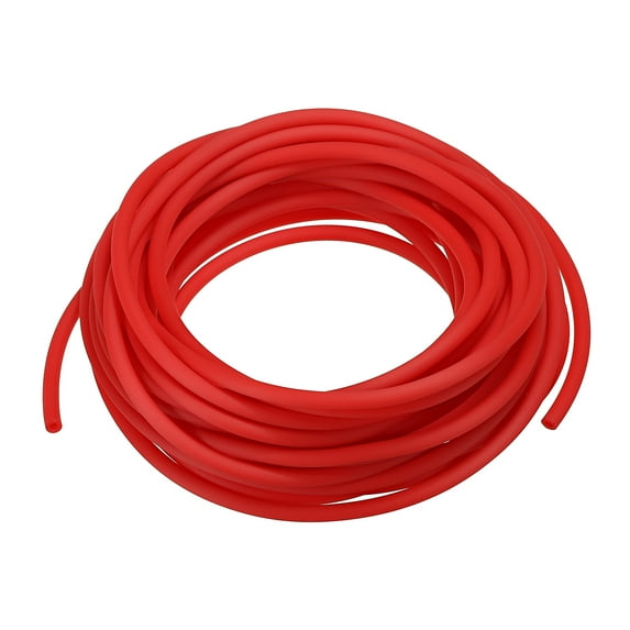 Uxcell 1 Pcs Rubber Cord Tube 16ft Length Hollow Tubing 0.12 inch OD 0.06 inch ID for DIY Craft Red