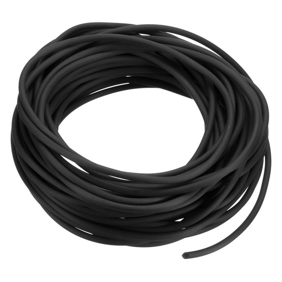 Uxcell Rubber Cord Tube Hollow Tubing for DIY Craft Beading Necklaces Bracelet Black 10mx3mmx1.5mm